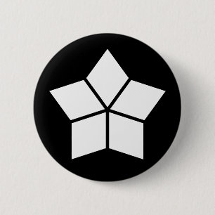 五つ菱(十割作図) 6 CM ROUND BADGE