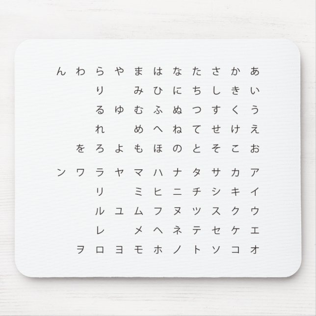 五十音（カタカナひらがな） MOUSE PAD (Front)