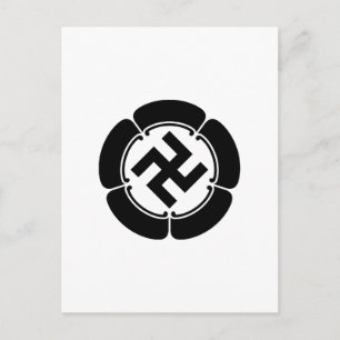五瓜に隅立て五つ割り萬字 POSTCARD