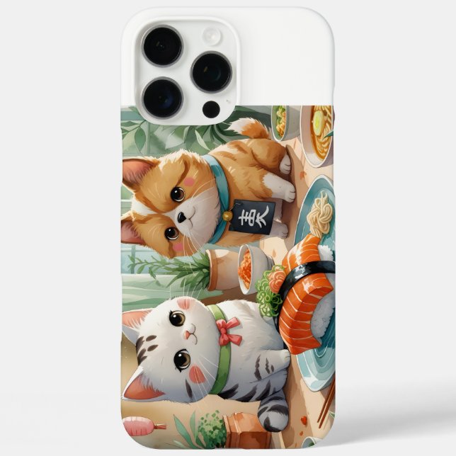 「仲良し猫の寿司時間（Cat Friends' Sushi Time）」 Case-Mate iPhone Case (Back)