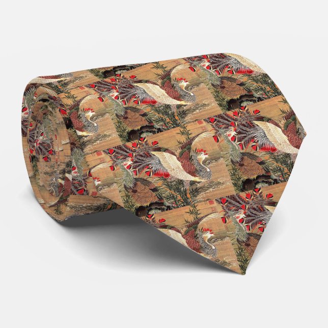 伊 若 冲 、"旭 日・・・・・" TIE (Rolled)