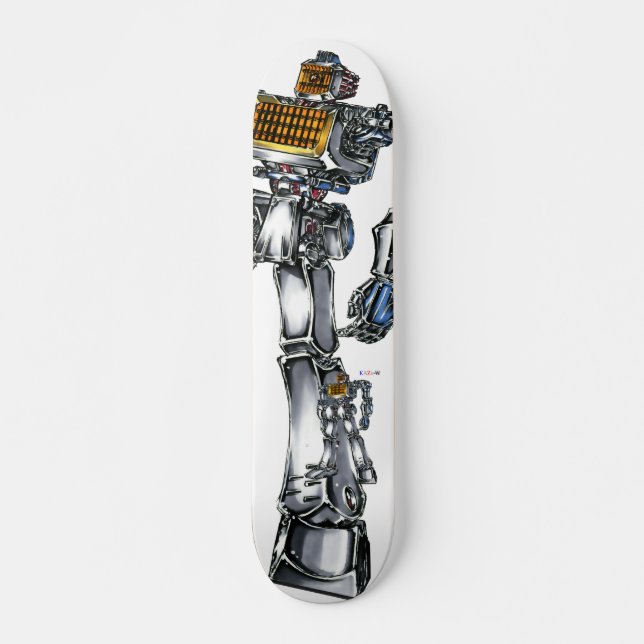 作品番号00001　「灼熱！！電気ストーブロボ」パターン2 SKATEBOARD (Front)