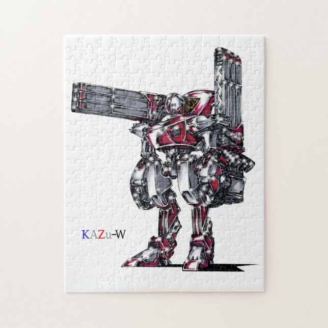 作品番号00010　「高出力荷粒子砲3連装2基装備の砲兵機」 JIGSAW PUZZLE (Vertical)