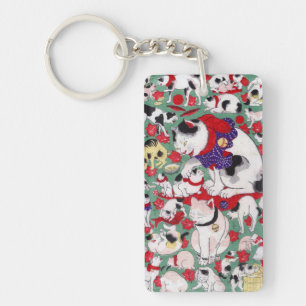 作者不詳 Cats, Author unknown Key Ring