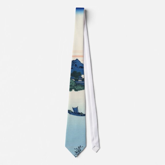 信州諏訪湖, 北斎 View Mt.Fuji from Lake Suwa, Hokusai Tie (Front)