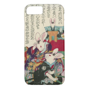 兎の歌舞伎役者, 芳藤 Actors of Rabbit, Yoshifuji, Ukiyo-e iPhone 8/7 Case