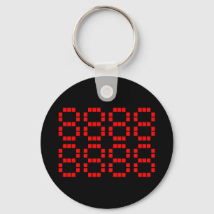 八八八八八八八八 88888888   Lucky Numbers Key Ring