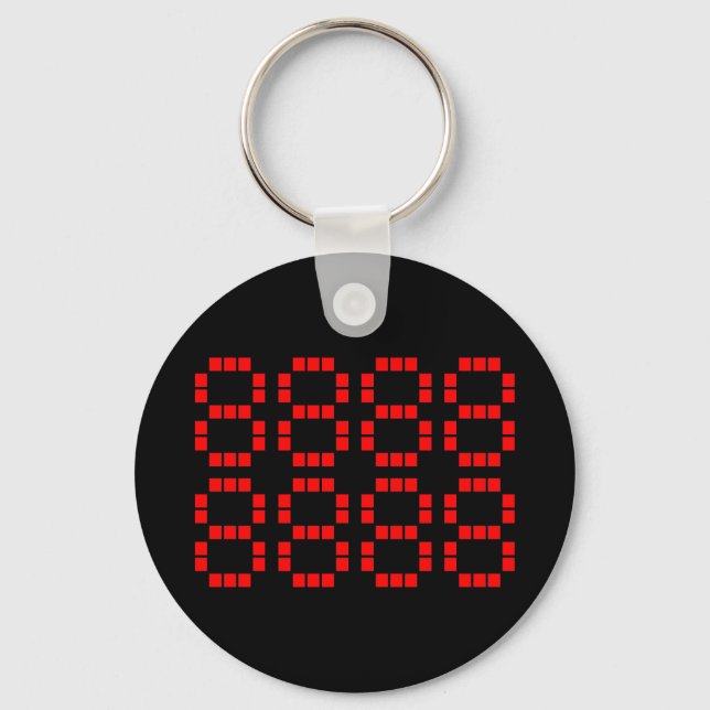 八八八八八八八八 88888888 | Lucky Numbers Key Ring (Front)