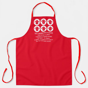 六連石持ち地抜き結び雁金 APRON