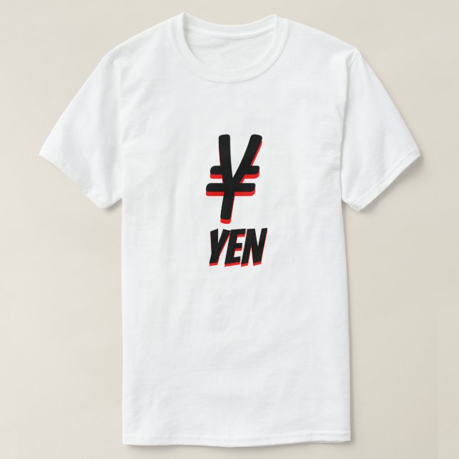 ¥ 円 Japanese yen white T-Shirt (Design Front)