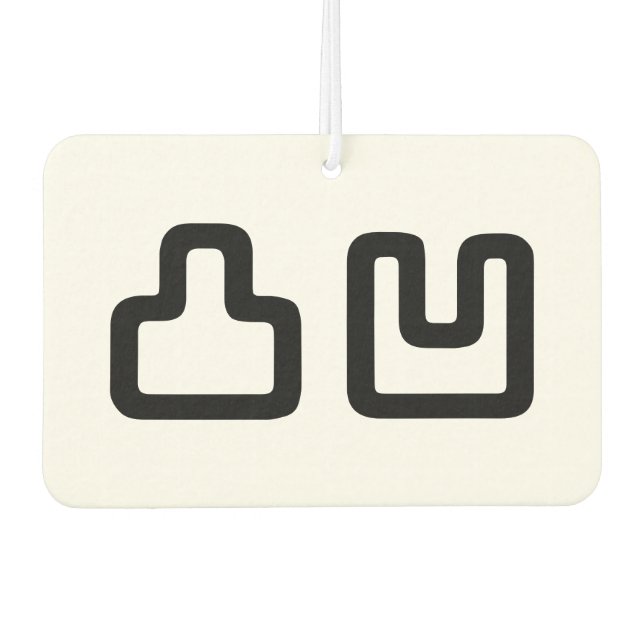 凸凹 Dekoboko でこぼこ Car Air Freshener (Front)