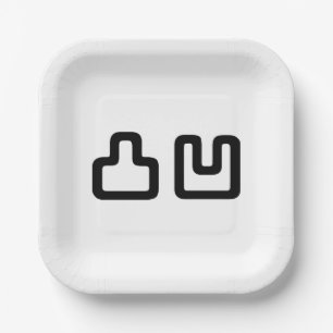 凸凹 Dekoboko でこぼこ Paper Plate