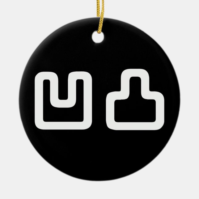 凹凸 Outotsu おうとつ Ceramic Ornament (Front)