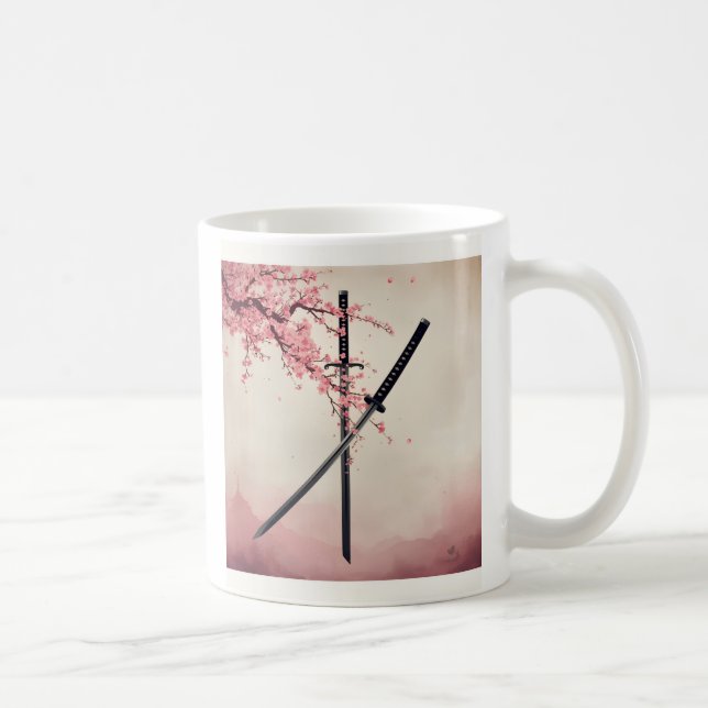 「刀と散華（Katana to Sange）」 Coffee Mug (Right)