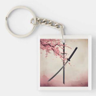 「刀と散華（Katana to Sange）」 Key Ring