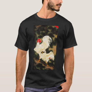 動植綵絵(11)老松白鶏図, 伊藤若冲 T-Shirt