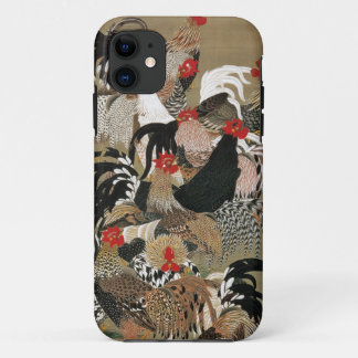 動植綵絵(20)群鶏図, 伊藤若冲 iPhone 11 CASE