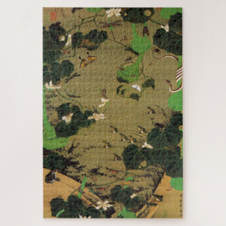 動植綵絵(23)池辺群虫図, 伊藤若冲 JIGSAW PUZZLE