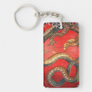 北斎の龍, 北斎 Hokusai Dragon, Hokusai, Japan Art Key Ring