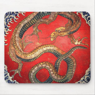 北斎の龍, 北斎 Hokusai Dragon, Hokusai, Ukiyoe Mouse Pad