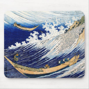 北斎 Hokusai Ocean Waves Japanese Fine Art Mouse Pad