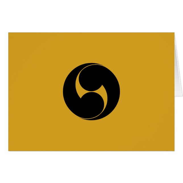 右二つ巴（地抜き） (Front Horizontal)