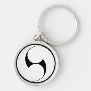 右二つ巴（地抜き） KEY RING