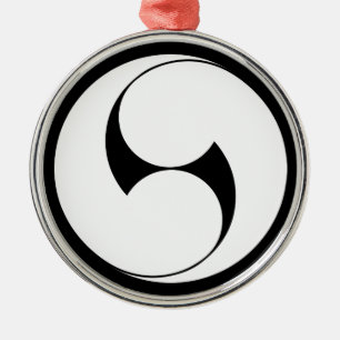 右二つ巴（地抜き） METAL TREE DECORATION