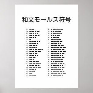 和文モールス符号 Wabun Code Poster