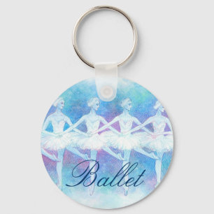 四羽の白鳥の踊りキーホルダー KEY RING