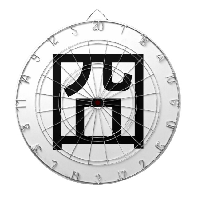 囧 Jiong Chinese Orz Asian Meme Hanzi Emoticon Dartboard (Front)
