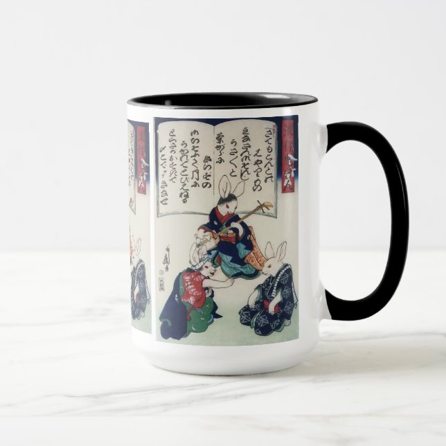 國芳 Ken Rabbit Epidemic Kuniyoshi Fine Art Mug (Right)