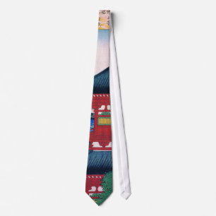 増上寺, 広重 Red Temple, Hiroshige, Ukiyo-e Tie