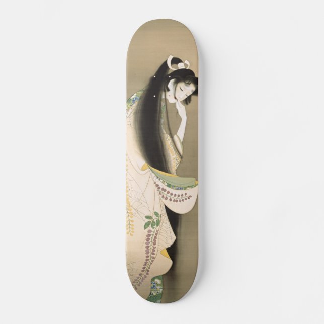 女の幽霊, 上村松園 Lady Ghost, Uemura Shōen, Japan Art Skateboard (Front)