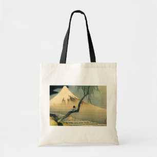 富士と少年, 北斎 Mount Fuji and Boy, Hokusai, Ukiyo-e Tote Bag