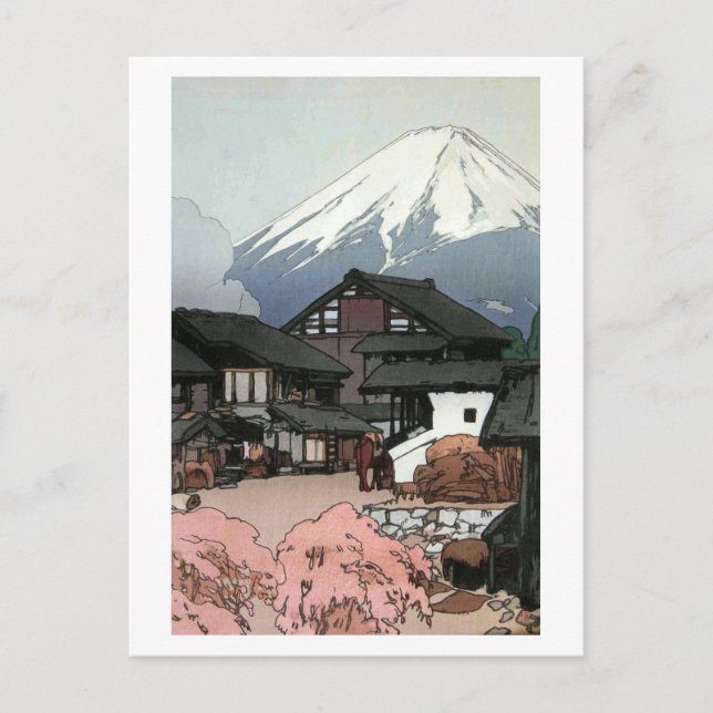 富士十景 船津, Ten views of Fuji, Funatsu, Yoshida Postcard (Front)