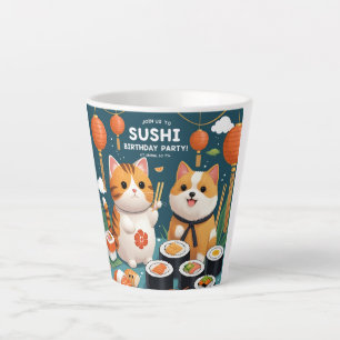 「寿司パーティーへようこそ!(Welcome to the Sushi Party!) Latte Mug