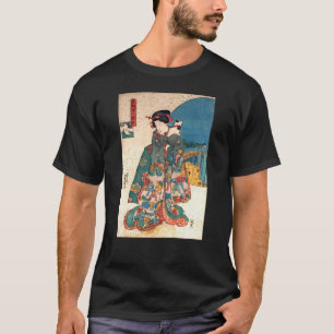 少女と猫, 国芳 Girl with Cat, Kuniyoshi, Ukiyo-e T-Shirt