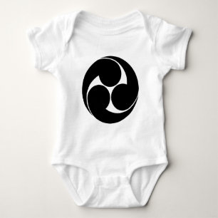 左三つ巴(地抜き) BABY BODYSUIT