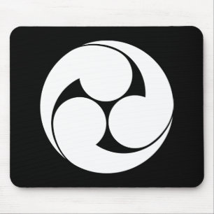 左三つ巴（地抜き） MOUSE PAD