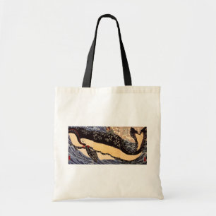 巨鯨, 国芳 Big Whale, Kuniyoshi, Ukiyoe Tote Bag