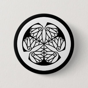 徳川葵(13蕊)江戸 6 CM ROUND BADGE