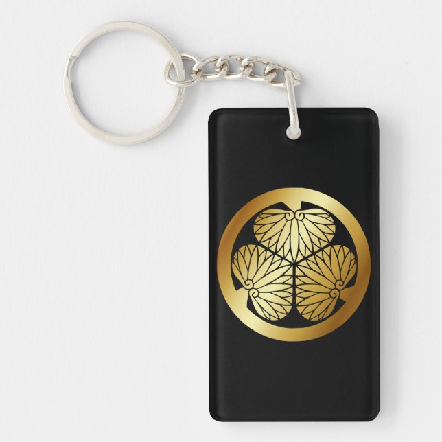 徳川　家紋, Tokugawa KAMON, Japanese Family Crest Key Ring (Front)