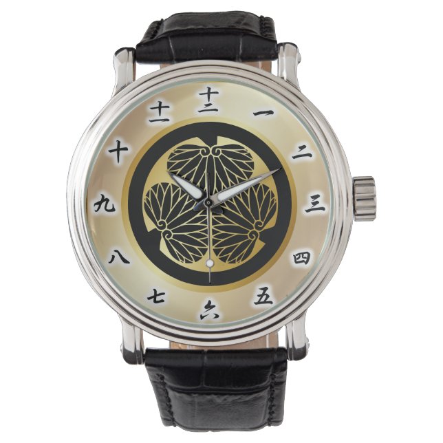 徳川　家紋, Tokugawa KAMON, Japanese Family Crest Watch (Front)