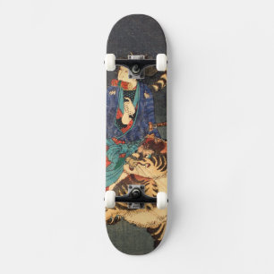忍者と虎, 芳年 Ninja Hero & Tiger, Yoshitoshi, Ukiyo-e Skateboard