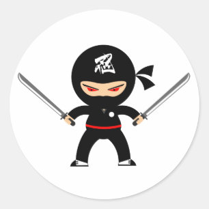 忍 者 NINJA CLASSIC ROUND STICKER