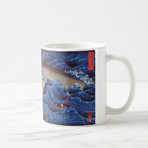 怪物鮫,国芳 Monster Shark, Kuniyoshi, Ukiyo-e Coffee Mug