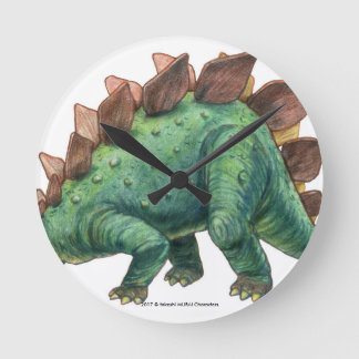 恐竜シリーズ(Stegosaurus)壁掛け時計 Round Clock