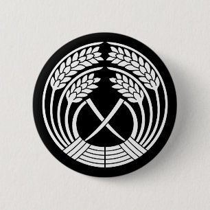 抱き稲 6 CM ROUND BADGE