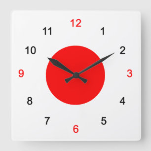 日の丸 SQUARE WALL CLOCK